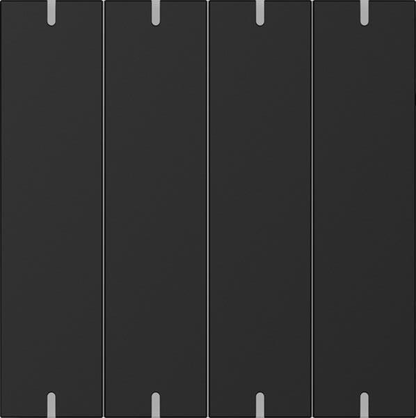 Gira Wippenset 4f Tastsens.4.95  Alum.Schwarz m(lack.)