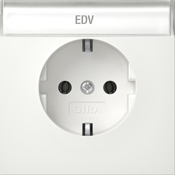 SCHUKO-Steckd. BSF Flächenschalter Reinweiß