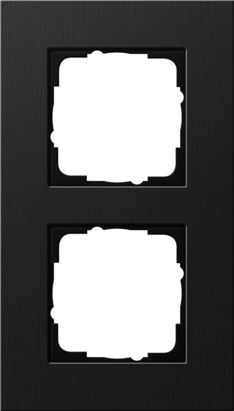 Gira Abdeckrahmen 2f Gira Esprit Alum.Schwarz(elox.)