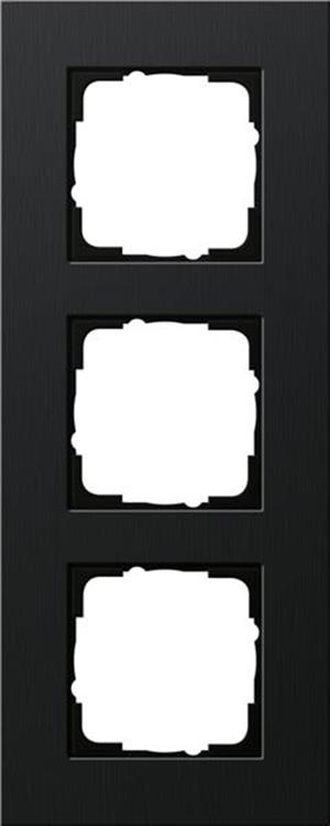 Gira Abdeckrahmen 3f Gira Esprit Alum.Schwarz(elox.)