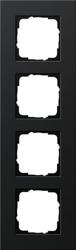 Gira Abdeckrahmen 4f Gira Esprit Alum.Schwarz(elox.)