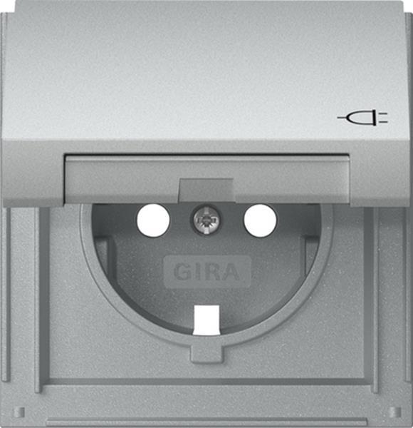 Gira EZ-TL: Abdeckung SCHUKO-Steckdose KD Gira TX_44 F Alu Gira EZ-TL: Abdeckung SCHUKO-Steckdose KD Gira TX_44 F Alu