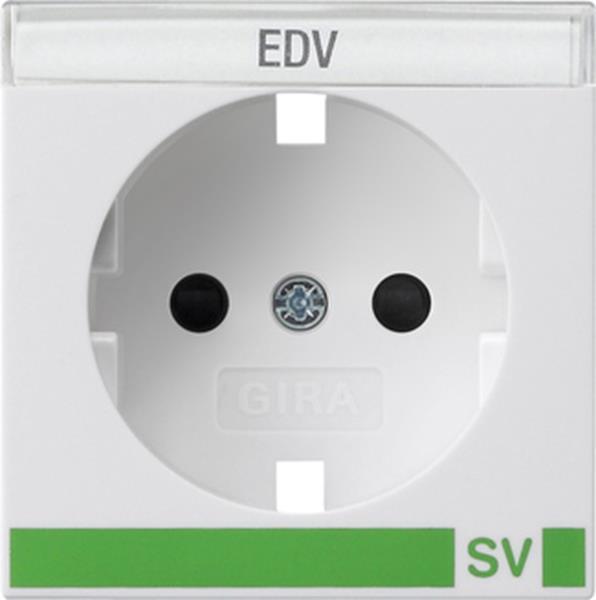 Abd. SCHUKO-Steckd. BSF + SH SV System 55 Reinweiß Abd. SCHUKO-Steckd. BSF + SH SV System 55 Reinweiß