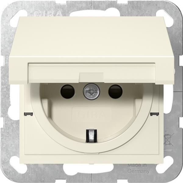 Gira SCHUKO-Steckd. KD + SH SRK System 55 Cremeweiß