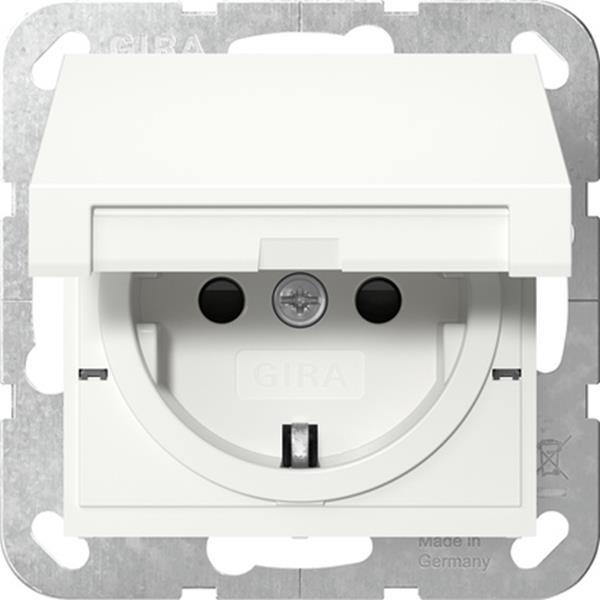 Gira SCHUKO-Steckd. KD + SH SRK System 55 Reinweiß