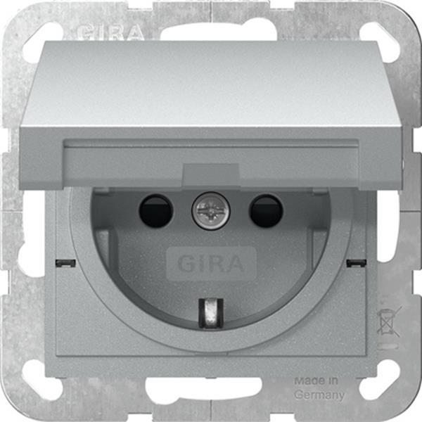Gira SCHUKO-Steckd. KD + SP SRK System 55 F Alu