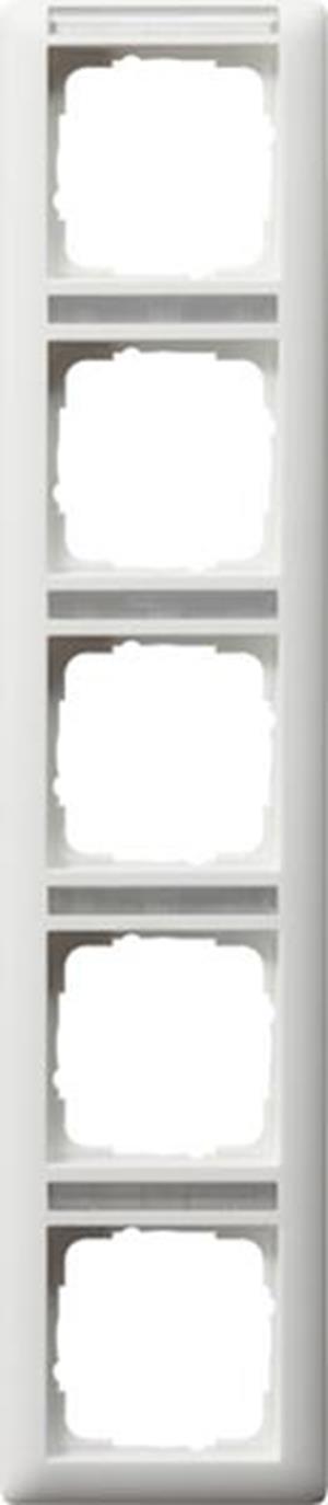 Gira Abdeckrahmen 5f senkr. BSF Gira Standard 55 Reinweiß m