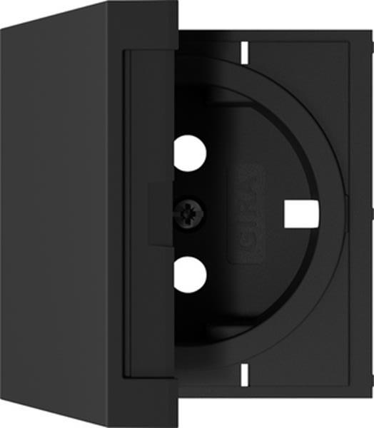Gira EZ-TL: Abdeckung SCHUKO-Steckdose KD System 55 Schwarz m