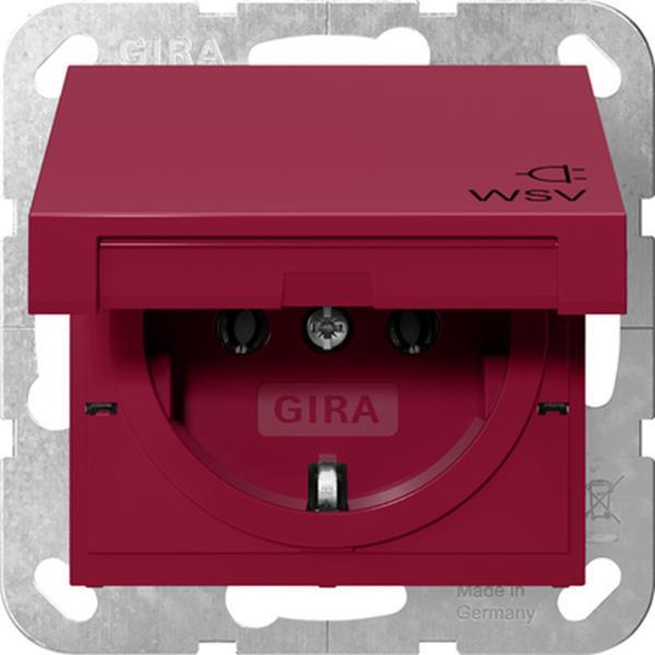 Gira SCHUKO-Steckdose KD WSV System 55 Rot Gira SCHUKO-Steckdose KD WSV System 55 Rot