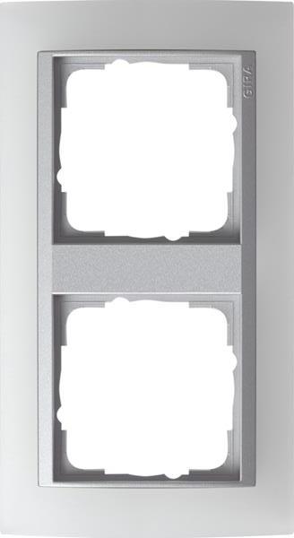 Gira Abdeckrahmen 2f Zwischenrahmen F Alu Gira Event Opak Weiß