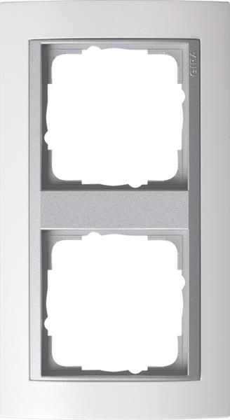 Gira Abdeckrahmen 2f Zwischenrahmen F Alu Gira Event Reinweiß m