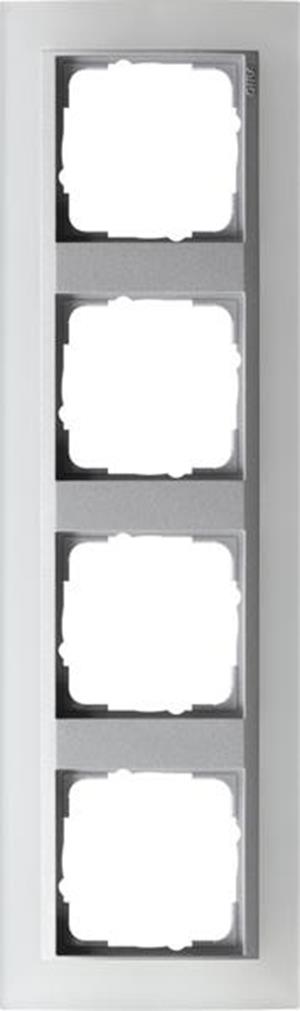 Gira Abdeckrahmen 4f Zwischenrahmen F Alu Gira Event Opak Weiß