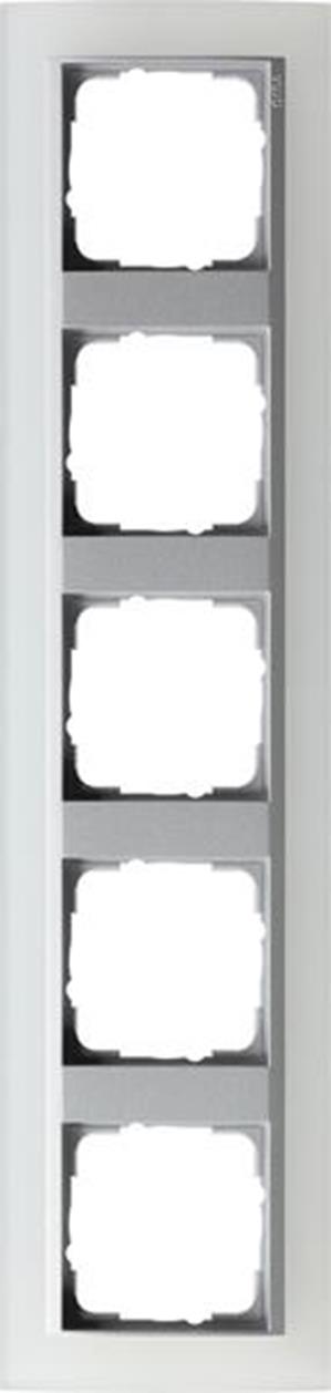 Gira Abdeckrahmen 5f Zwischenrahmen F Alu Gira Event Opak Weiß