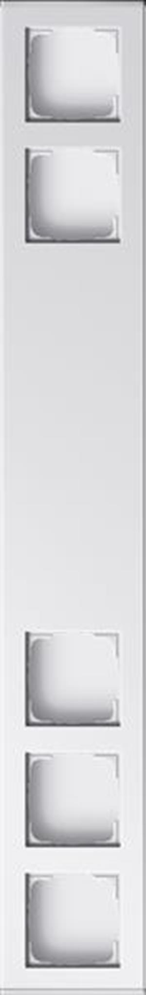 Gira Profil 5f 600 mm senkr. + waager. Profil 55 Alum.Reinweiß(lack.)