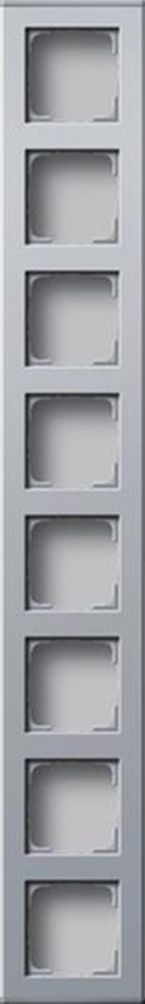 Gira Profil 8f senkr. + waager. Profil 55 Aluminium