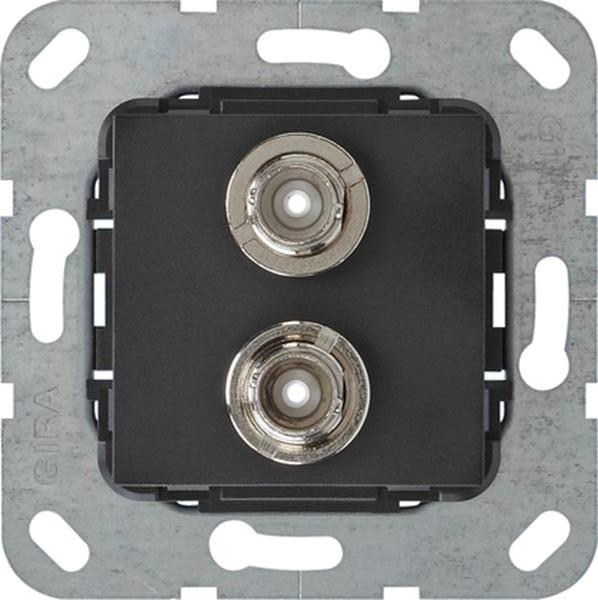 Gira BNC 2f Crimpanschluss Einsatz Schwarz m