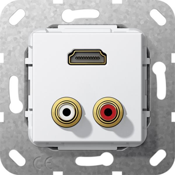 Gira C-Audio HDMI K-Peitsche Einsatz Reinweiß