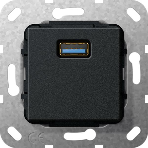 Gira USB 3.0 A Kpl. Einsatz Schwarz m