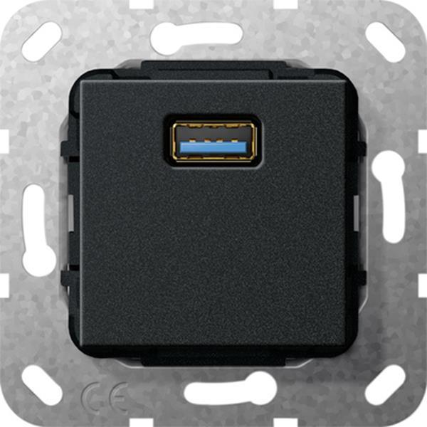 Gira USB 3.0 A K-Peitsche Einsatz Schwarz m