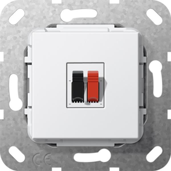 Gira Lautsprecheranschluss 1f Einsatz Reinweiß