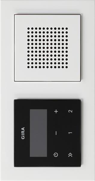 Gira UP-Radio RDS Lautsprecher + Rahmen E2 Gira E2 Reinweiß