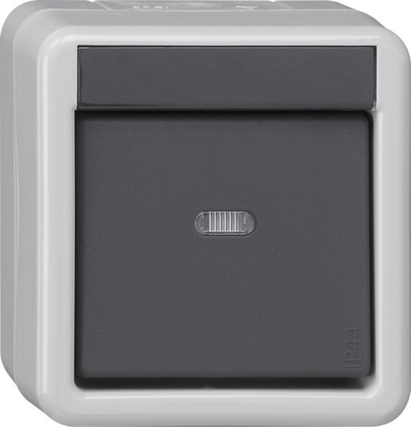 Gira Taster-BA 1f Kontrollf. + 1-Punkt KNX WG AP Grau