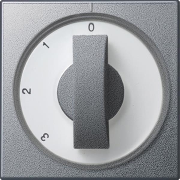 Gira Abdeckung Knebel 3-Stufen 0/1/2/3 System 55 F Alu