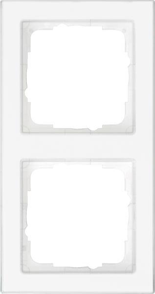 Gira Abdeckrahmen 2f durchgängig beschr. Gira E2 Klar/Reinweiß