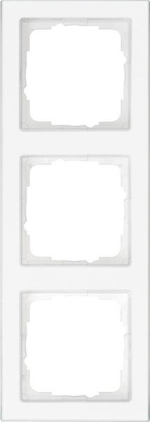 Gira Abdeckrahmen 3f durchgängig beschr. Gira E2 Klar/Reinweiß