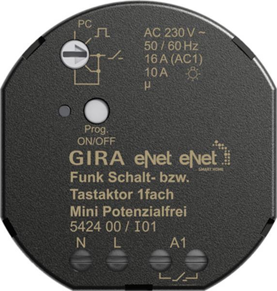 Gira Funk Schalt-/Tastaktor 1f Mini pot.frei Gira eNet
