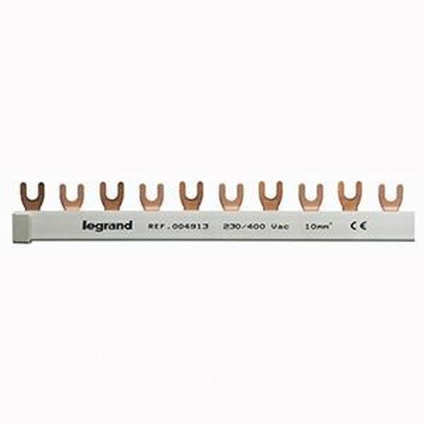 Legrand Gabelkammschiene 2-polig 10 mm² 12TE für 2-polige FI FI/LS LS-Schalter