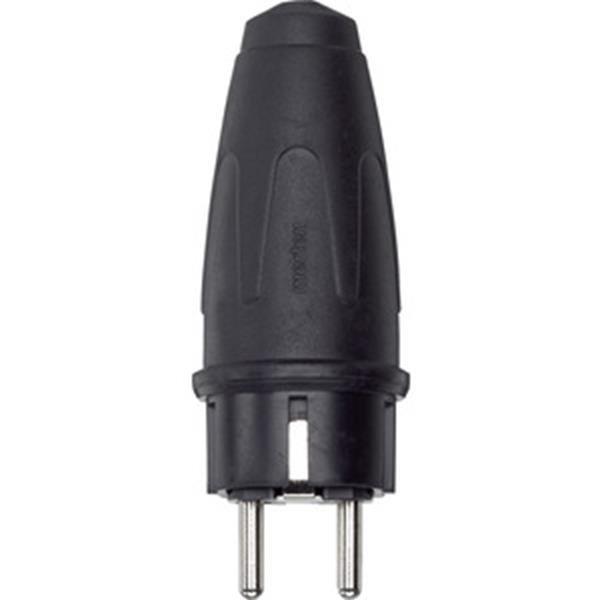 Merten Gummi-SCHUKO-Stecker (DE, FR, BE), schwarz