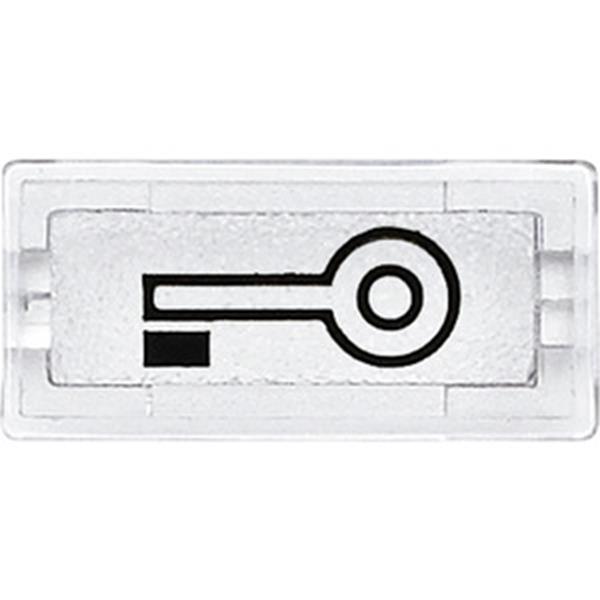 Merten Symbole, rechteckig, Schlüssel, glasklar