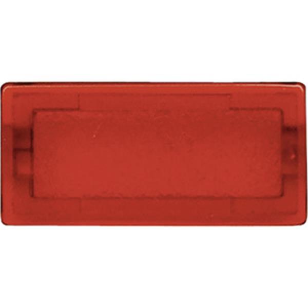 Merten Symbole, rechteckig, neutral, rot-transparent
