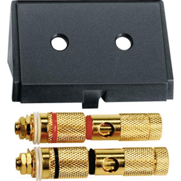 Merten Einschub mit High-End Lautsprecher-Steckverbinder, schwarz,System M, Syst