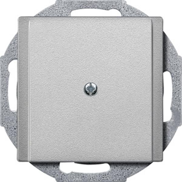 Merten Zentralplatte Leitungsauslass, aluminium, System M