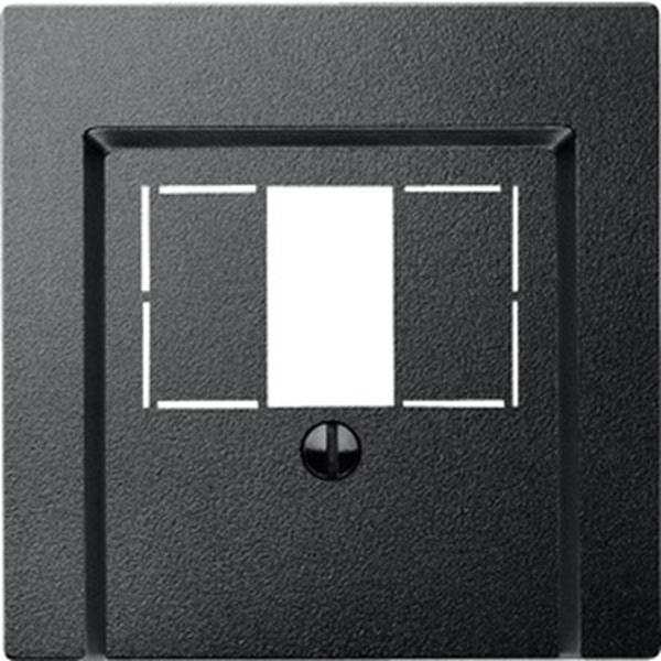 Merten Zentralplatte für TAE/Audio/USB, anthrazit, System M