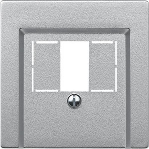 Merten Zentralplatte für TAE/Audio/USB, aluminium, System M