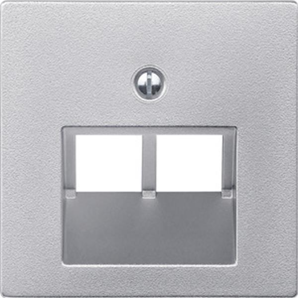 Merten Zentralplatte für UAE-Einsatz, 2fach, aluminium, System M