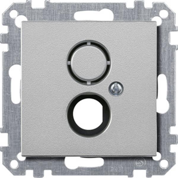 Merten Zentralplatte für BNC/TNC-Buchse, aluminium, System M