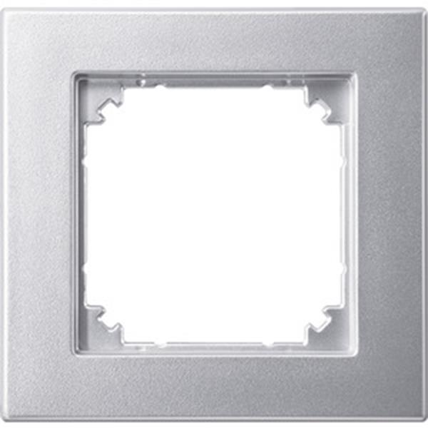 Merten M-PLAN II-Rahmen, 1fach, bündiger Einbau, aluminium