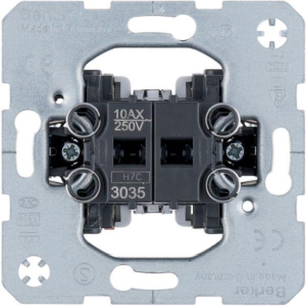 Berker Serienschalter, Wippenschalter-Einsatz, zwei Tasten, Unterputz, 10A/250V, Berker Serienschalter, Wippenschalter-Einsatz, zwei Tasten, Unterputz, 10A/250V,