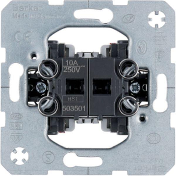 Berker Serientaster Ö-S mit getr.Klemm 10A/250V