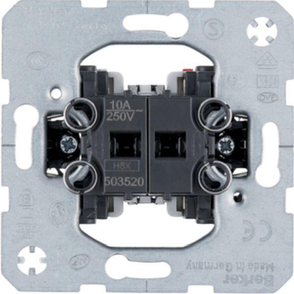 Berker Jalousie-Wippentaster, Unterputz, 1-polig, Modul-Einsätze, 250V, IP20