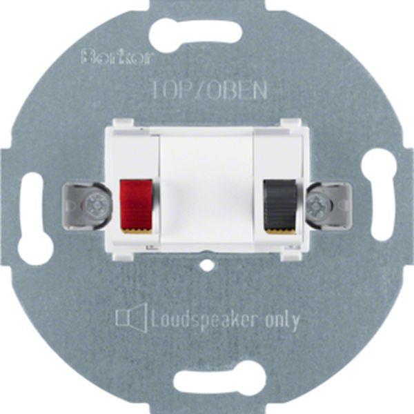 Berker Lautsprecher-Anschlussdose, Dose Unterputz Modul-Einsätze polarweiß, matt