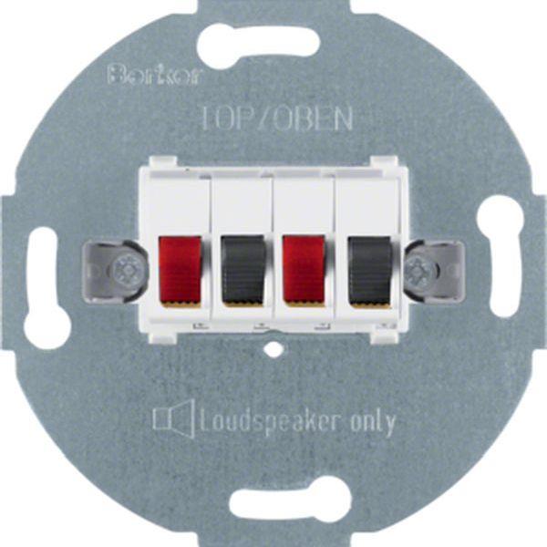 Berker Unterputz Stereo-Lautsprecherdose, Modul-Einsätze polarweiß, matt