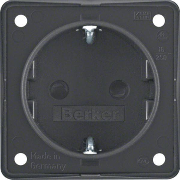 Berker Steckdose SCHUKO eh BS anthrazit matt