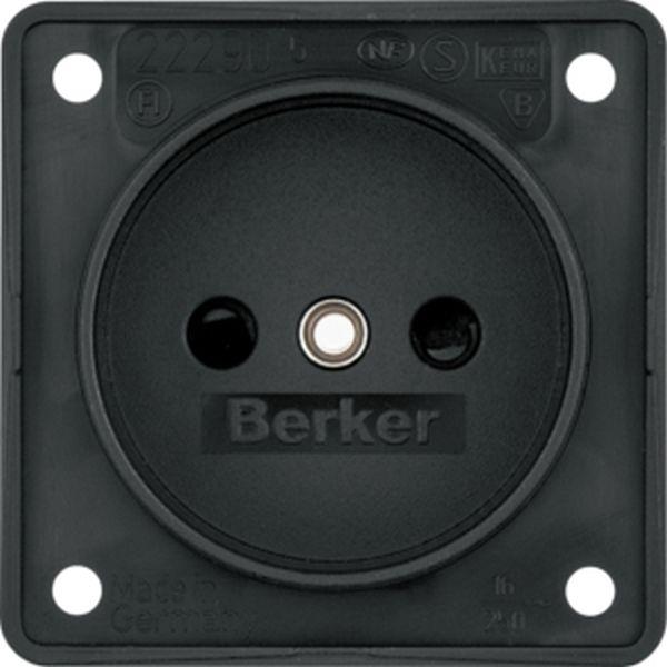 Berker Steckdose ohne SK mit EBS ITG schwarz