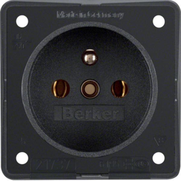 Berker Steckdose mit SK mit EBS ITG schwarz
