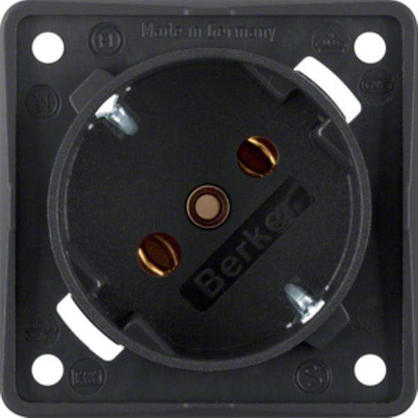 Berker Einbau Steckdose 45° schwarz